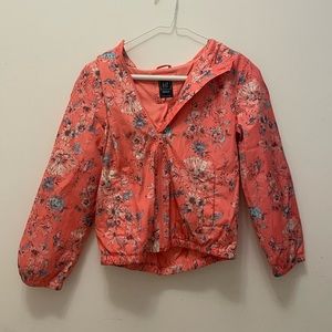 GAP wind breaker, medium sized, pink with flowers